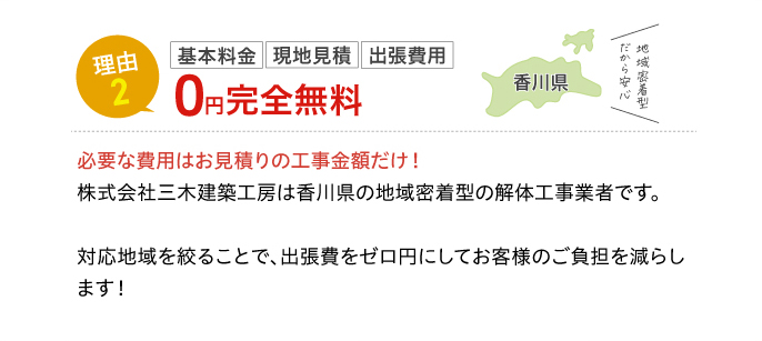 理由2 基本料金 現地見積 出張費用